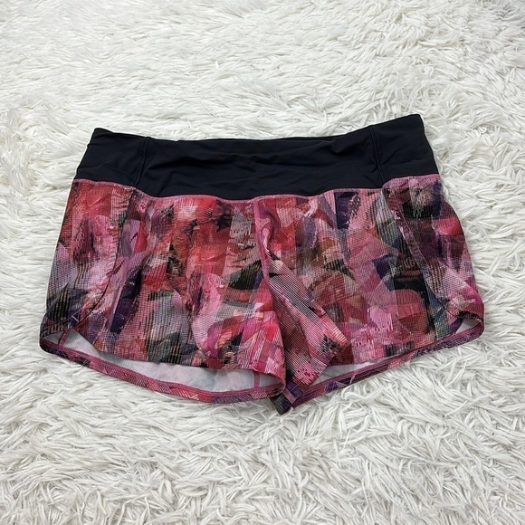 Lululemon Run Times Short II *4" Sun Dazed Multi Pink / Super Dark - Picture 1 of 5